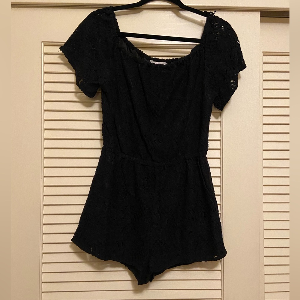 Black Lace Romper